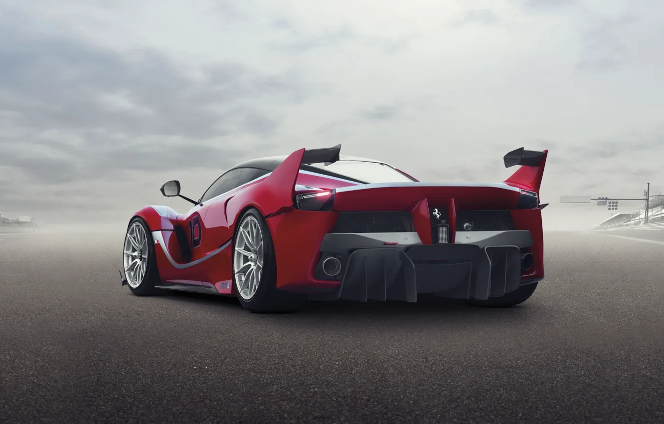 Photo wallpaper background, Ferrari, Ferrari, supercar, rear view, FXX K