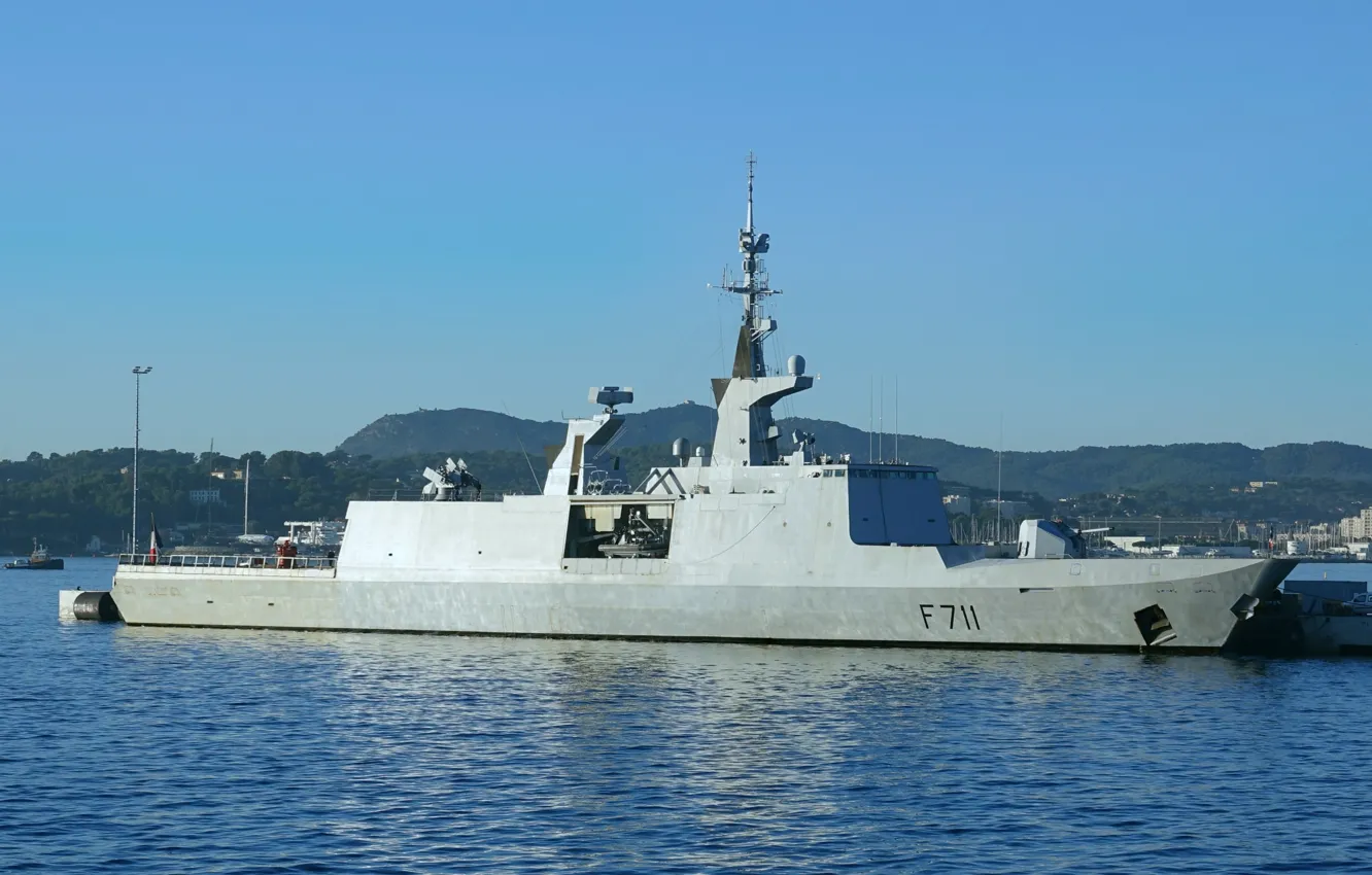 Photo wallpaper frigate, Surcouf, French Navy