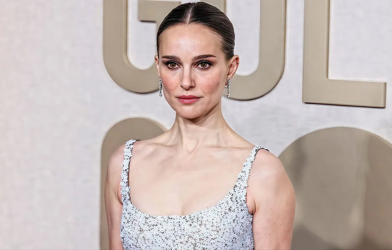 Photo wallpaper dress, actress, neckline, Natalie Portman, Natalie Portman, beautiful