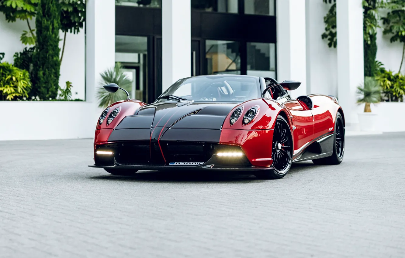 Photo wallpaper Pagani, To huayr, front view, Pagani Huayra Roadster