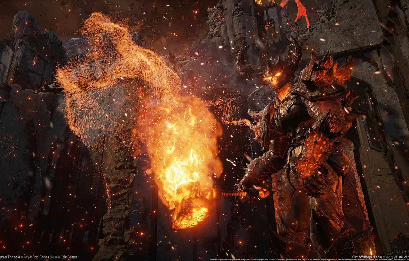 Photo wallpaper game, fire, fantasy, art, fight, game wallpapers, Unreal engine 4