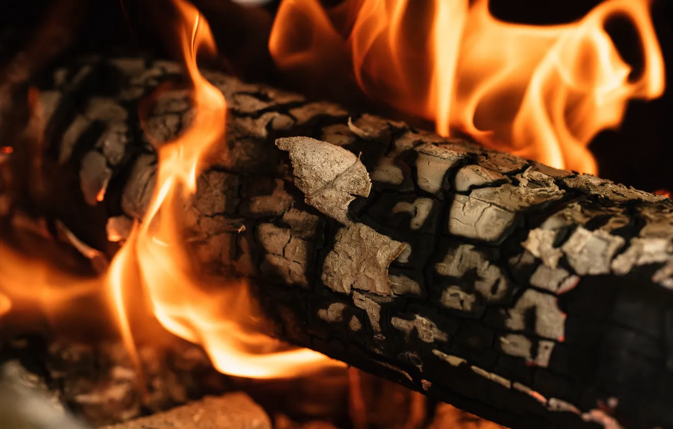 Photo wallpaper lights, heat, wood