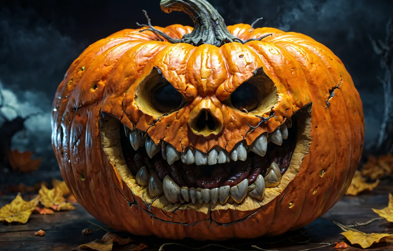 Photo wallpaper holiday, pumpkin, Halloween, Halloween, horror