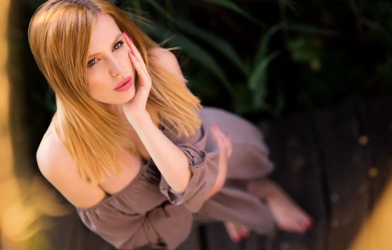 Photo wallpaper look, girl, portrait, Maria