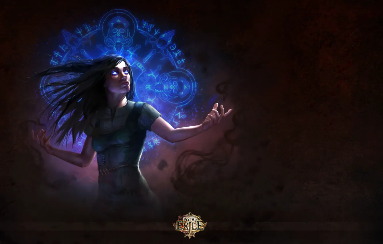 Photo wallpaper magic, characters, brunette, Witch, Witch, Path of Exile