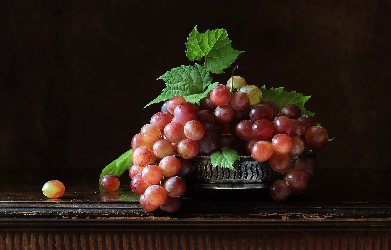 Photo wallpaper background, grapes, bunches