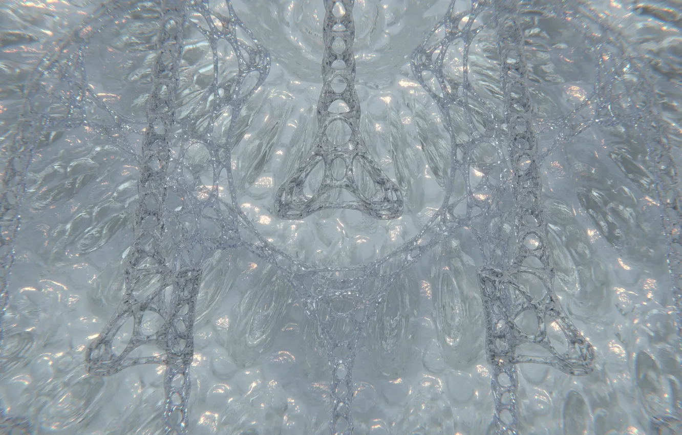 Photo wallpaper ice, fantasy, texture, pattern, abstraction, surrealism, blender3d, 3dart