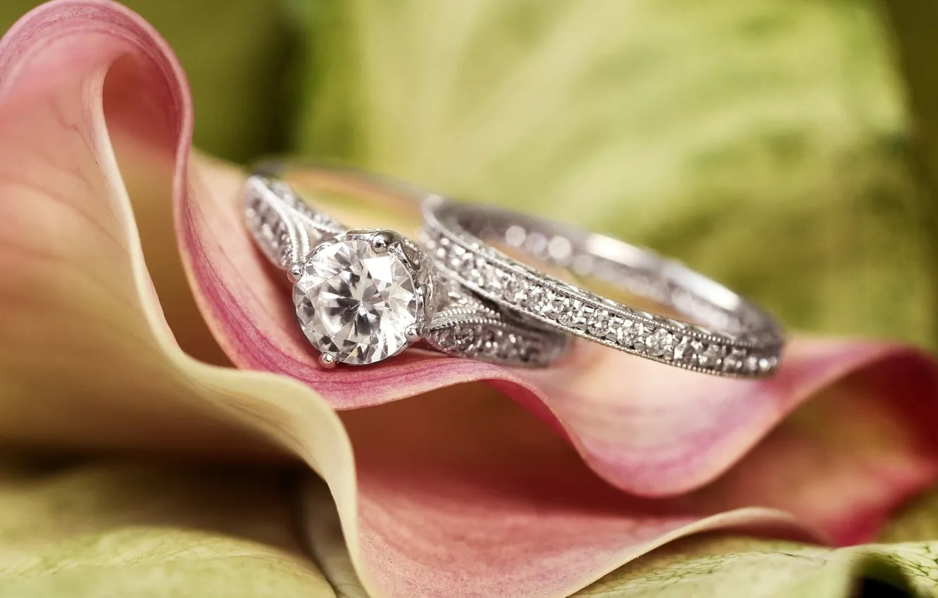 Photo wallpaper macro, stones, holiday, ring