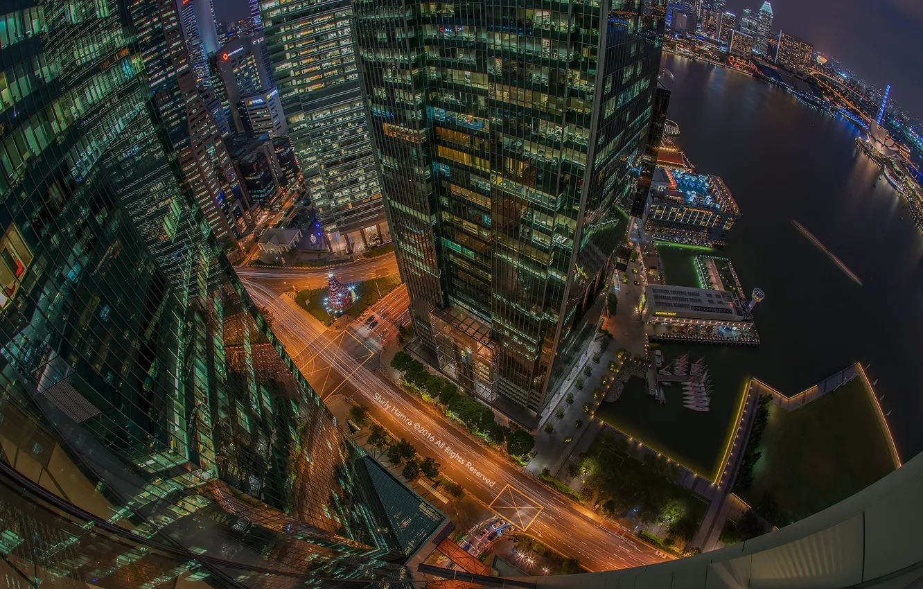 Photo wallpaper lights, home, Singapore