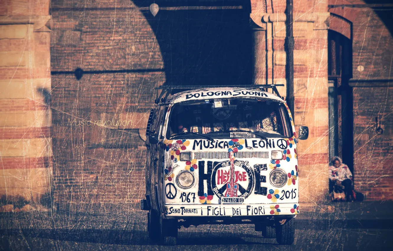 Photo wallpaper Volkswagen, Music, art, Volkswagen Transporter