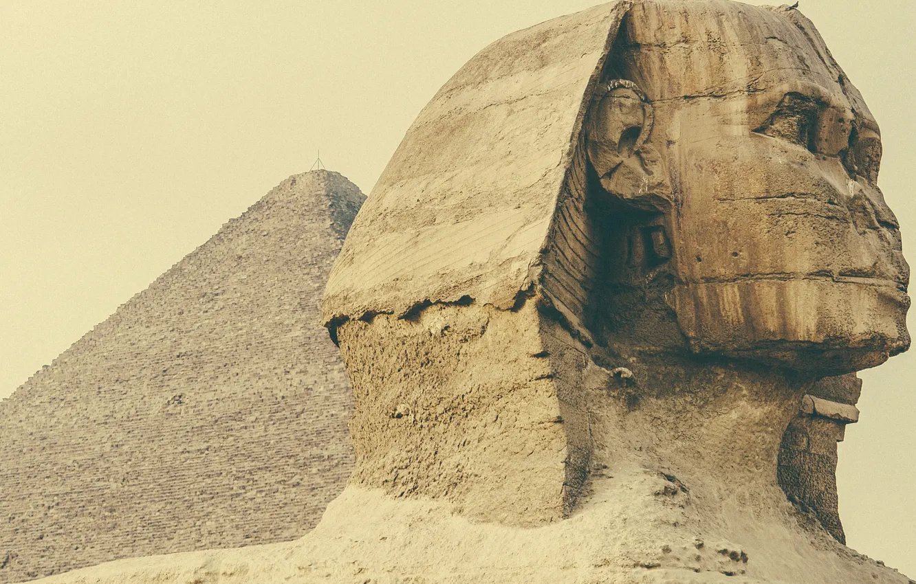 Photo wallpaper Sphinx, pyramid, Egypt, sculpture