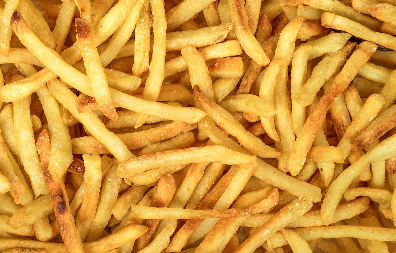 Photo wallpaper yellow, fried, potatoes, french fries