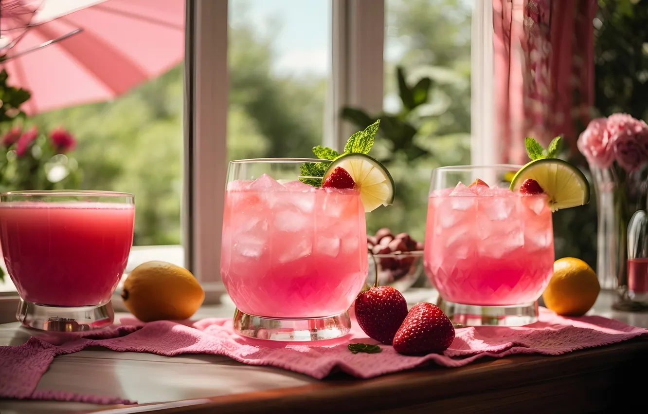 Photo wallpaper summer, drink, lemonade