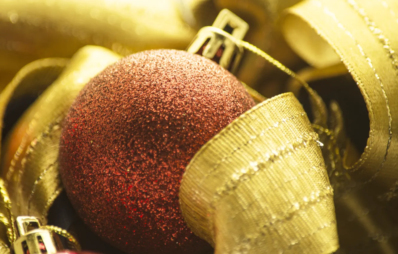 Photo wallpaper macro, background, toy, new year