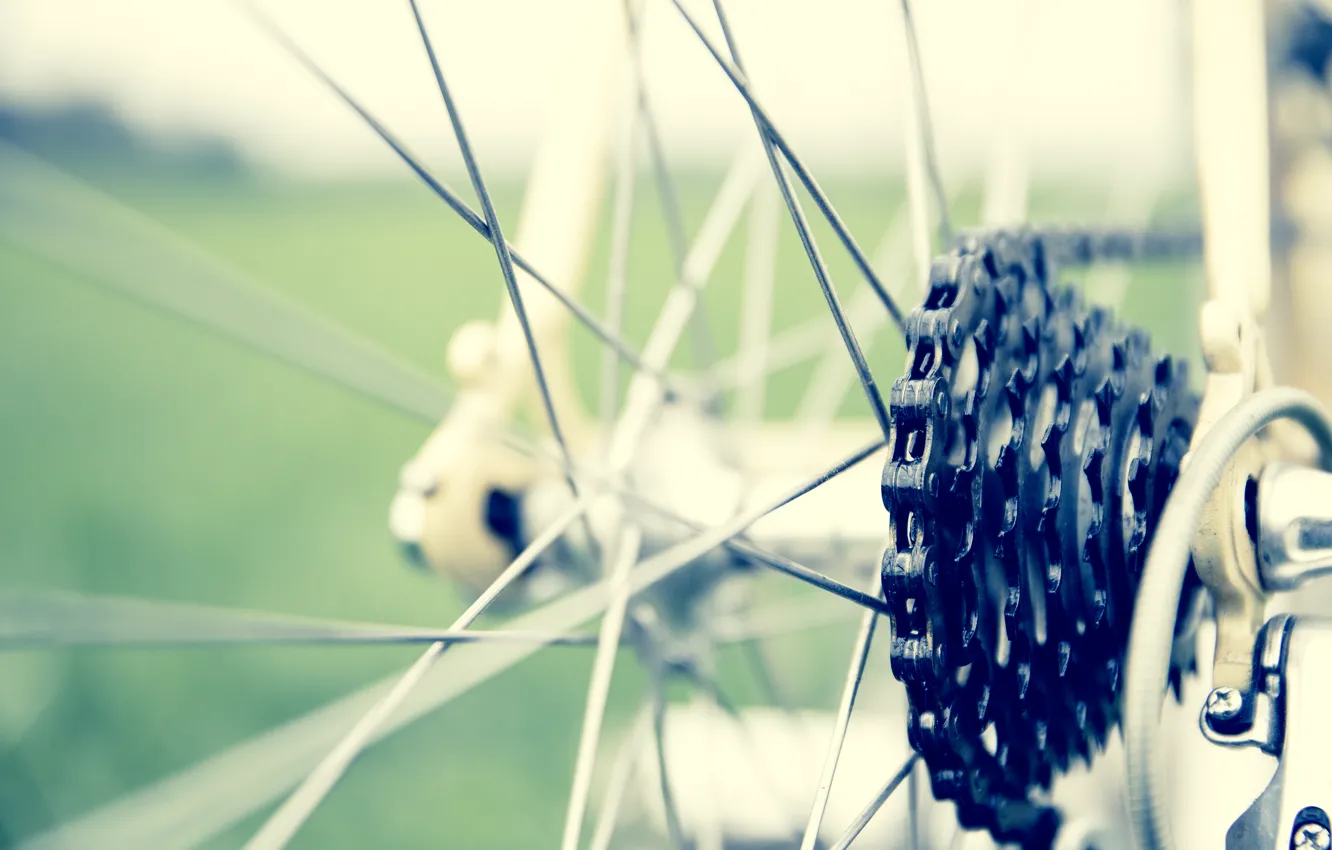 Photo wallpaper bike, wheel, chain, spokes, stars, photo, photographer, markus spiske