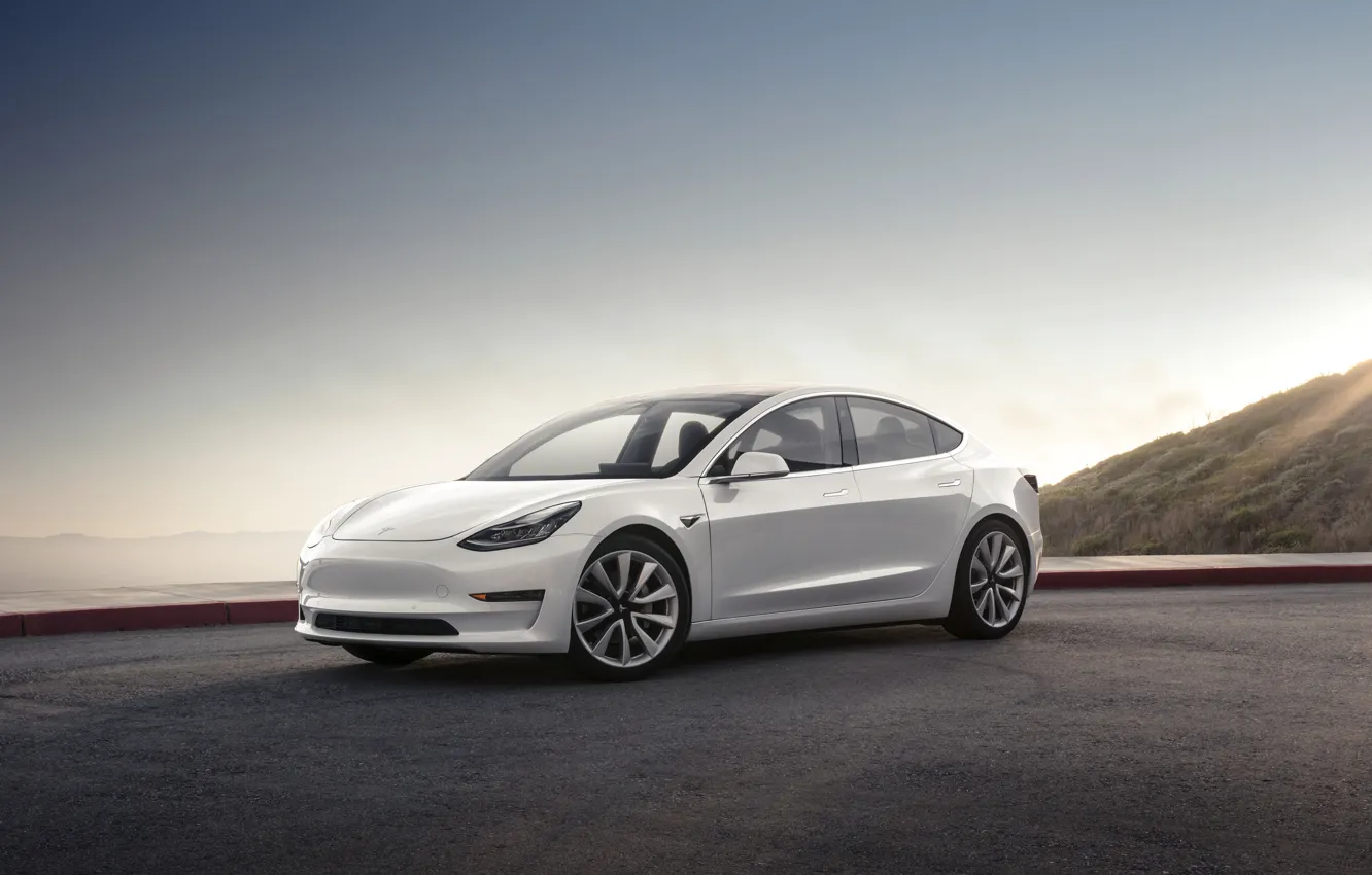 Photo wallpaper Tesla, Model 3, 2017