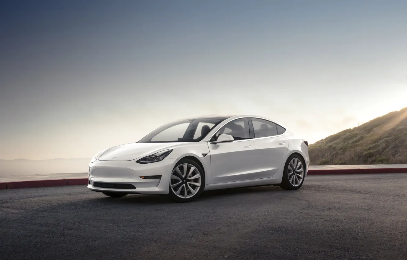 Photo wallpaper Tesla, 2017, model 3