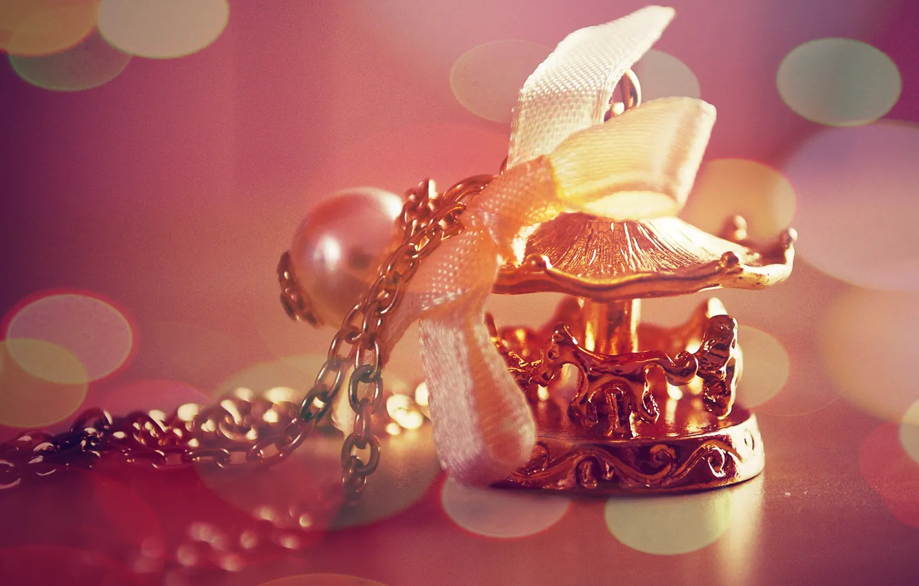 Photo wallpaper macro, decoration, glare, mood, color, carousel, bright, suspension