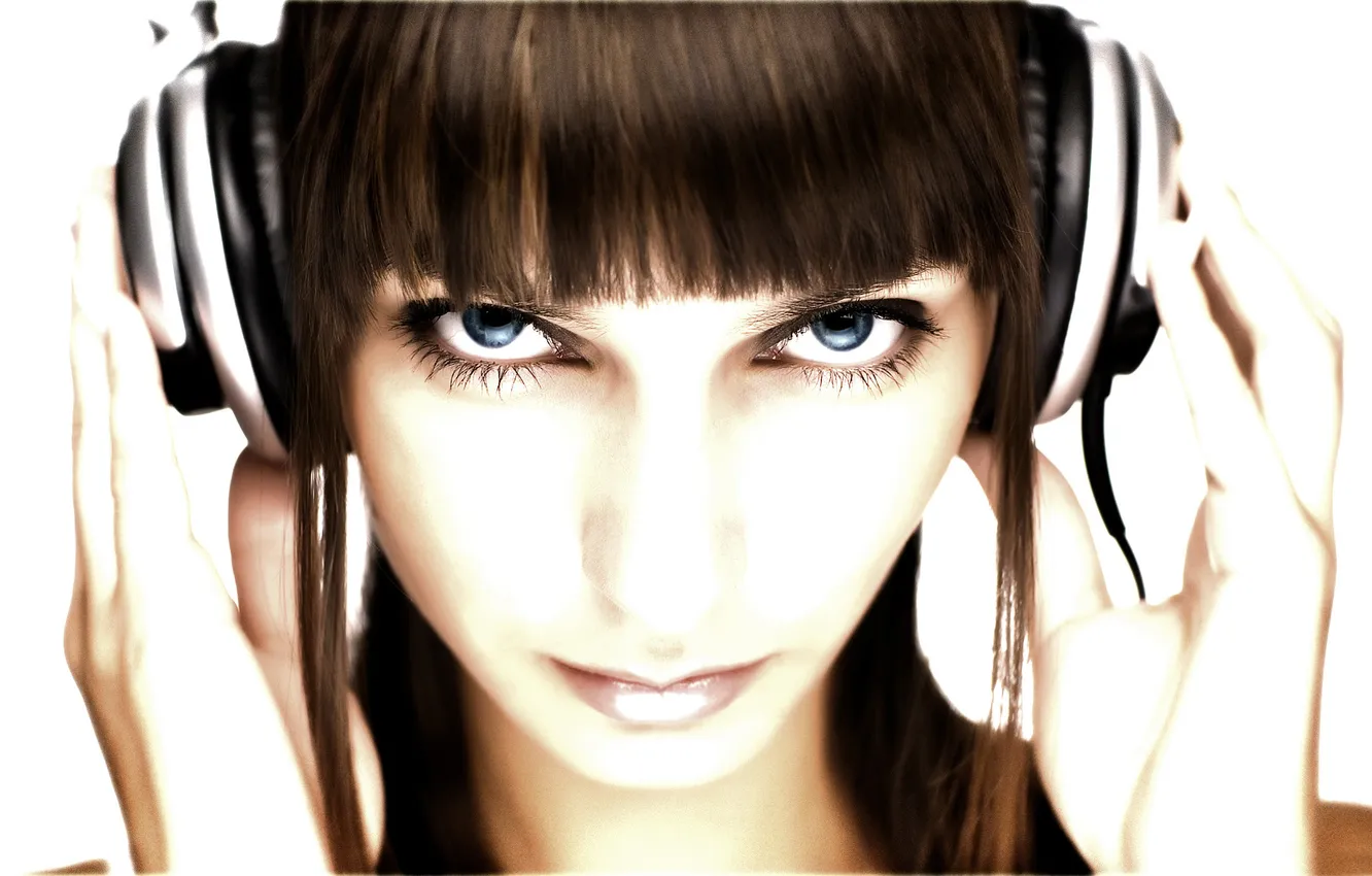 Photo wallpaper girl, style, headphones