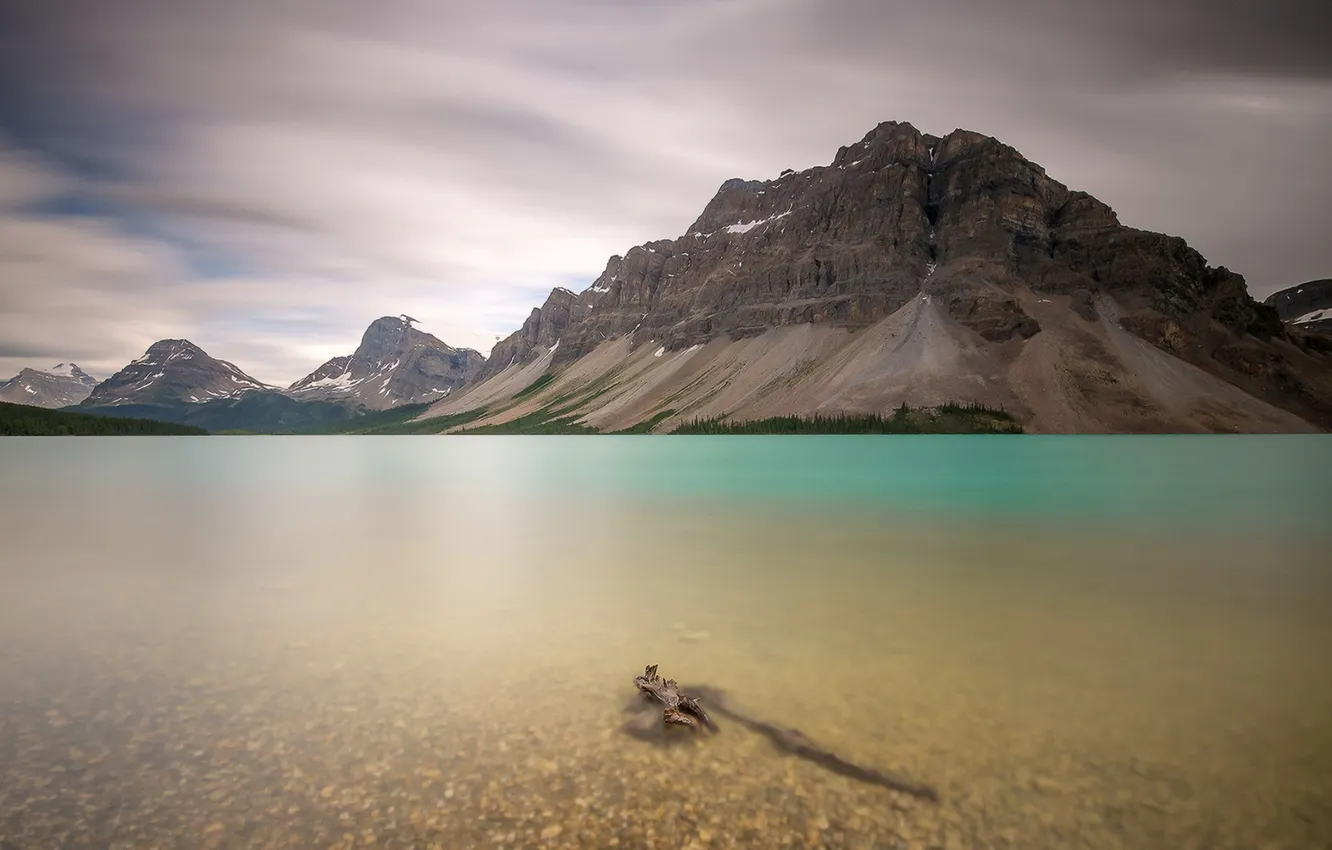 Photo wallpaper landscape, mountains, lake
