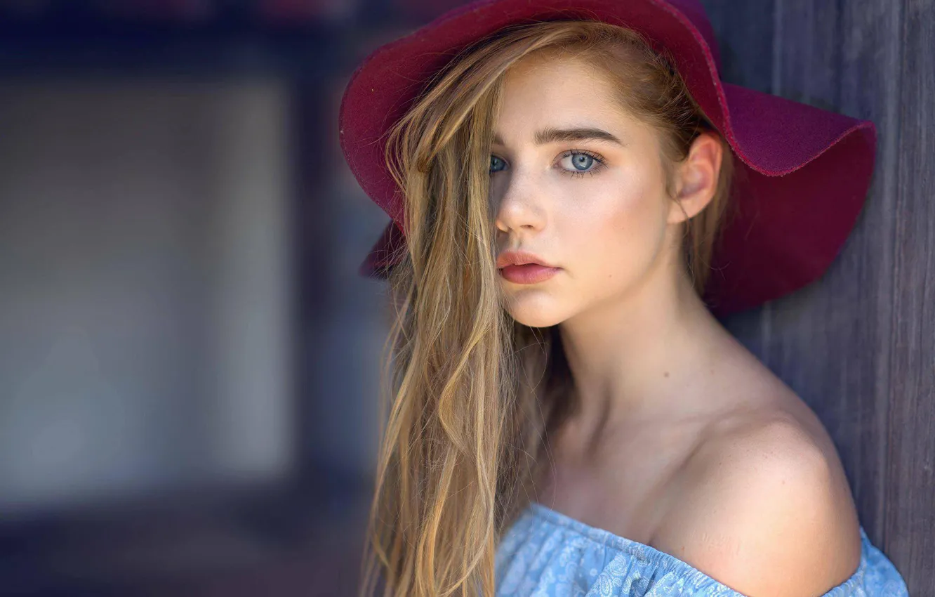 Photo wallpaper look, face, hair, portrait, hat, shoulders, Emma Greaves