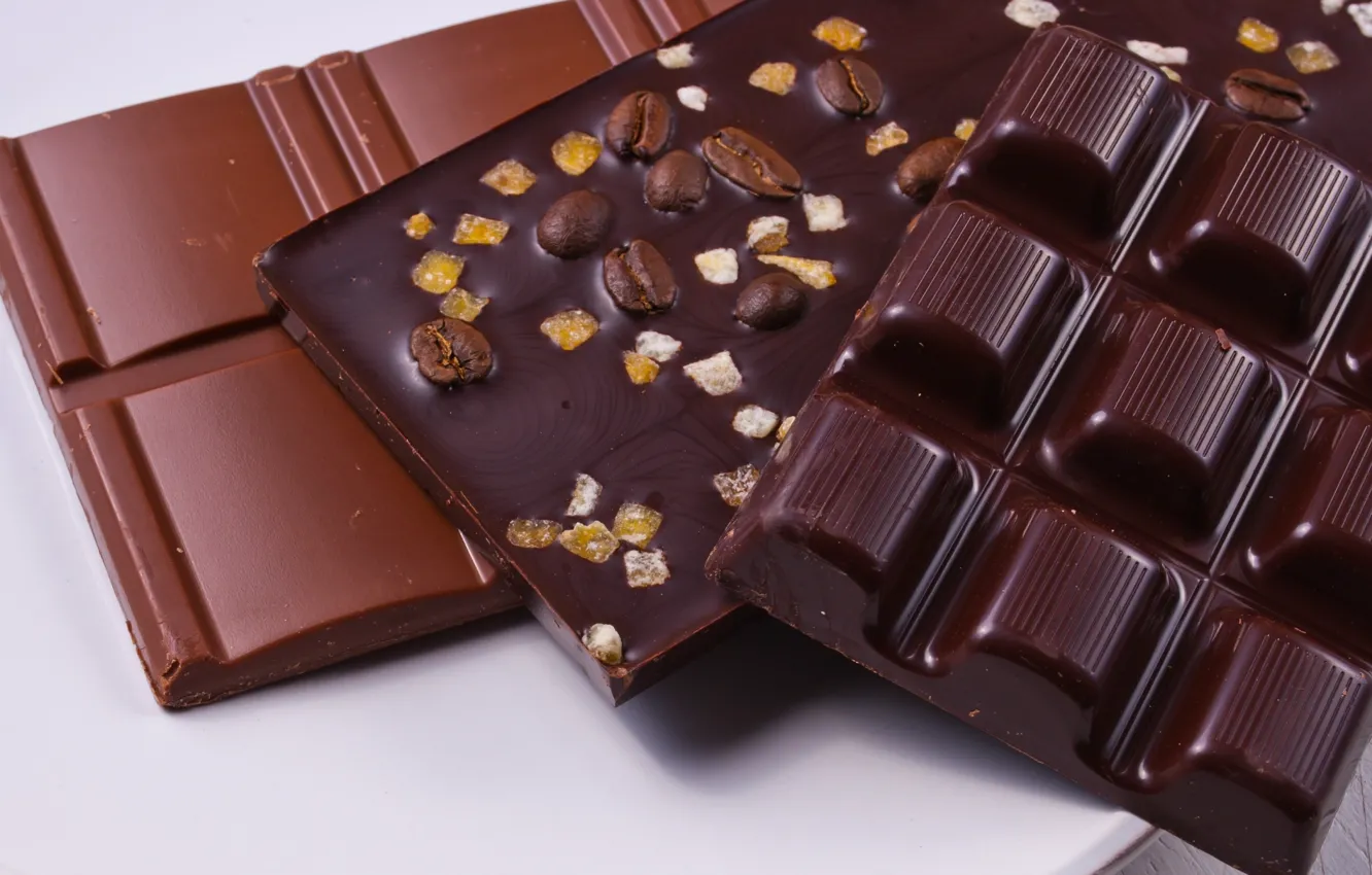 Photo wallpaper black, tile, chocolate, milk, candied