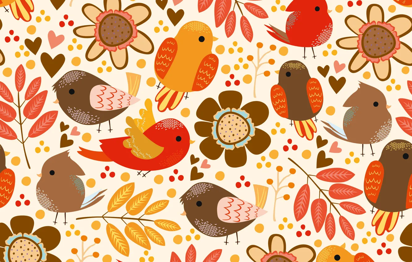 Photo wallpaper background, texture, birds, Pattern