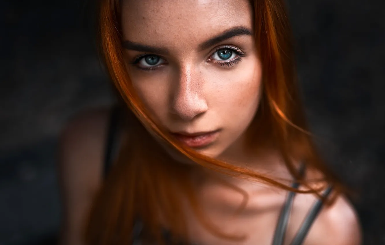 Photo wallpaper look, close-up, face, model, portrait, makeup, hairstyle, beauty