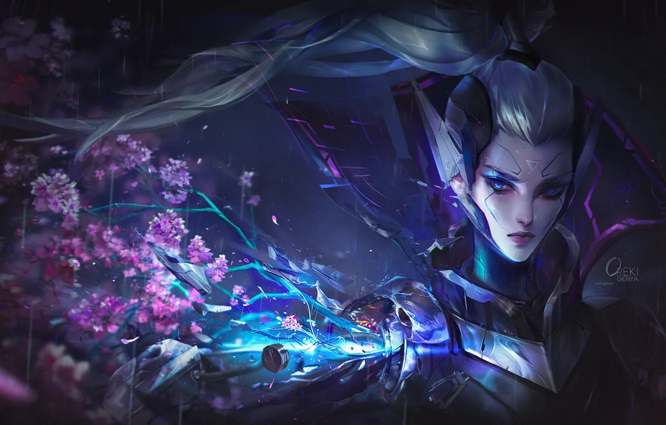 Wallpaper girl, flowers, League Of Legends, Vayne images for desktop ...