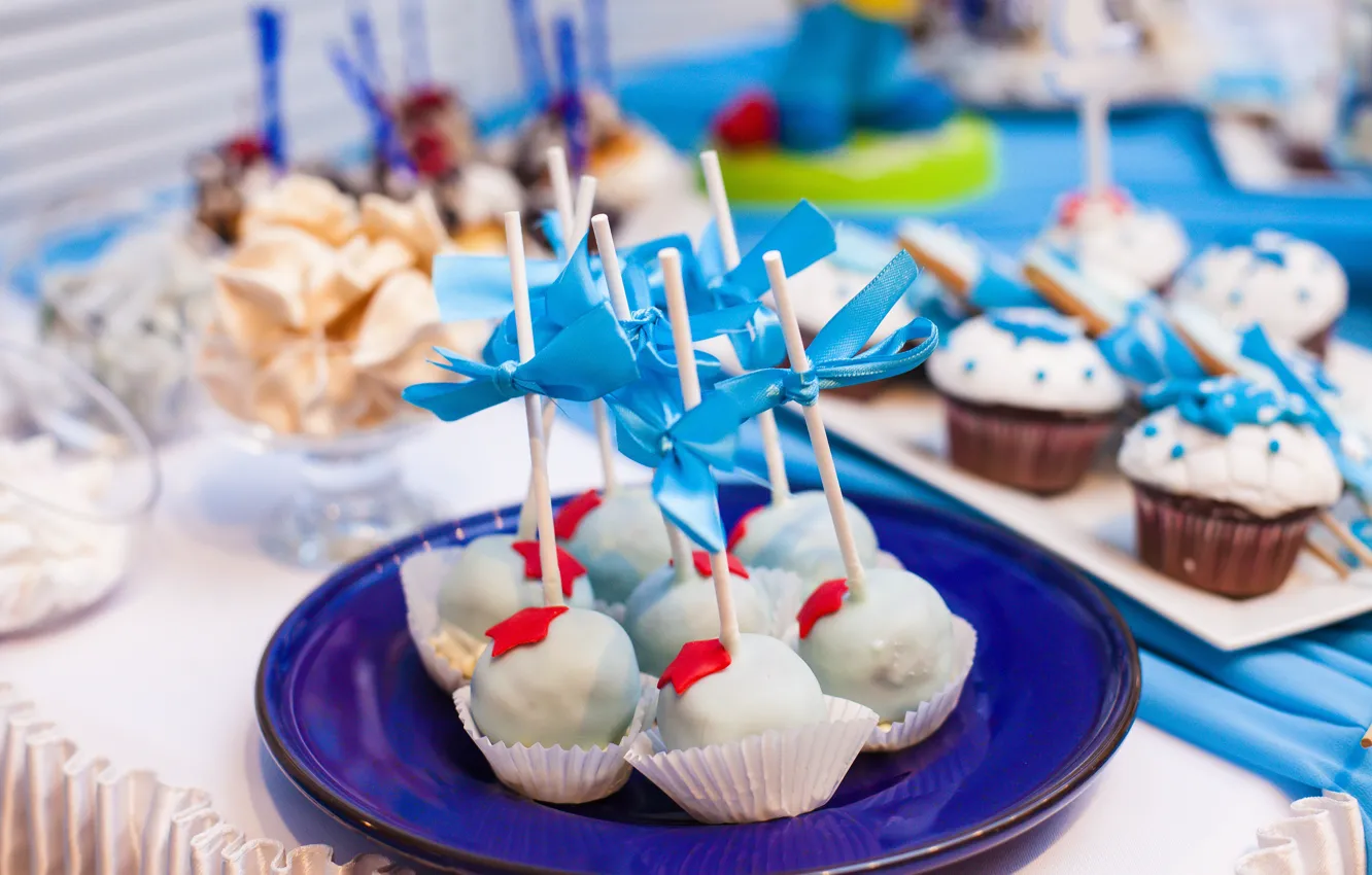 Photo wallpaper candy, cake, dessert, cupcakes, cupcake