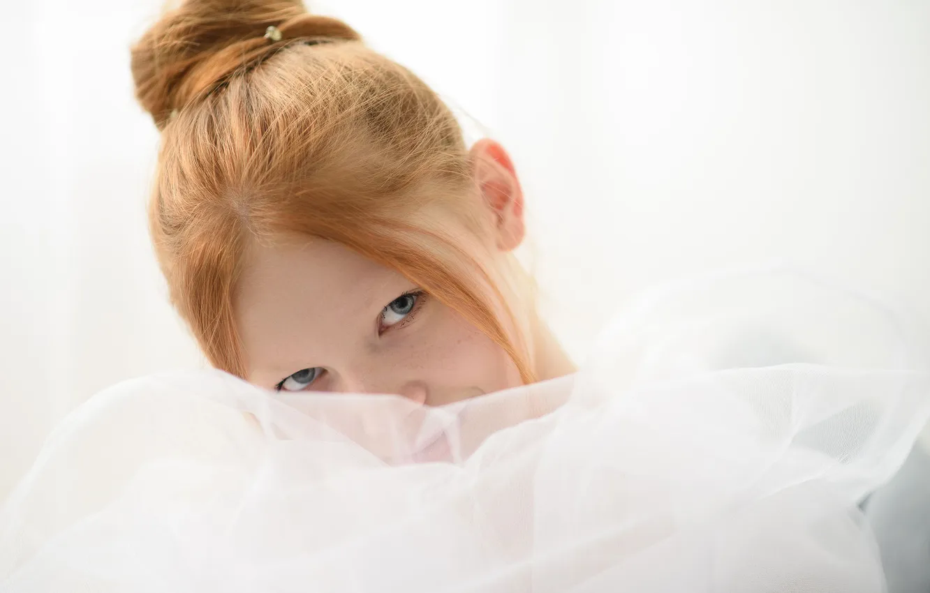 Photo wallpaper look, smile, girl, gentle, young, Innocent, Maxim Mikhailov