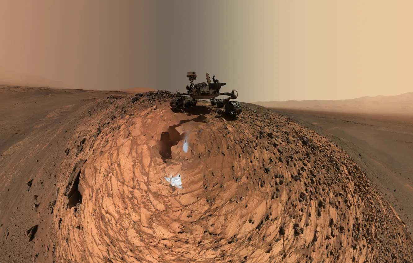 Photo wallpaper planet, Mars, NASA, the Rover, Curiosity, Mars science laboratory