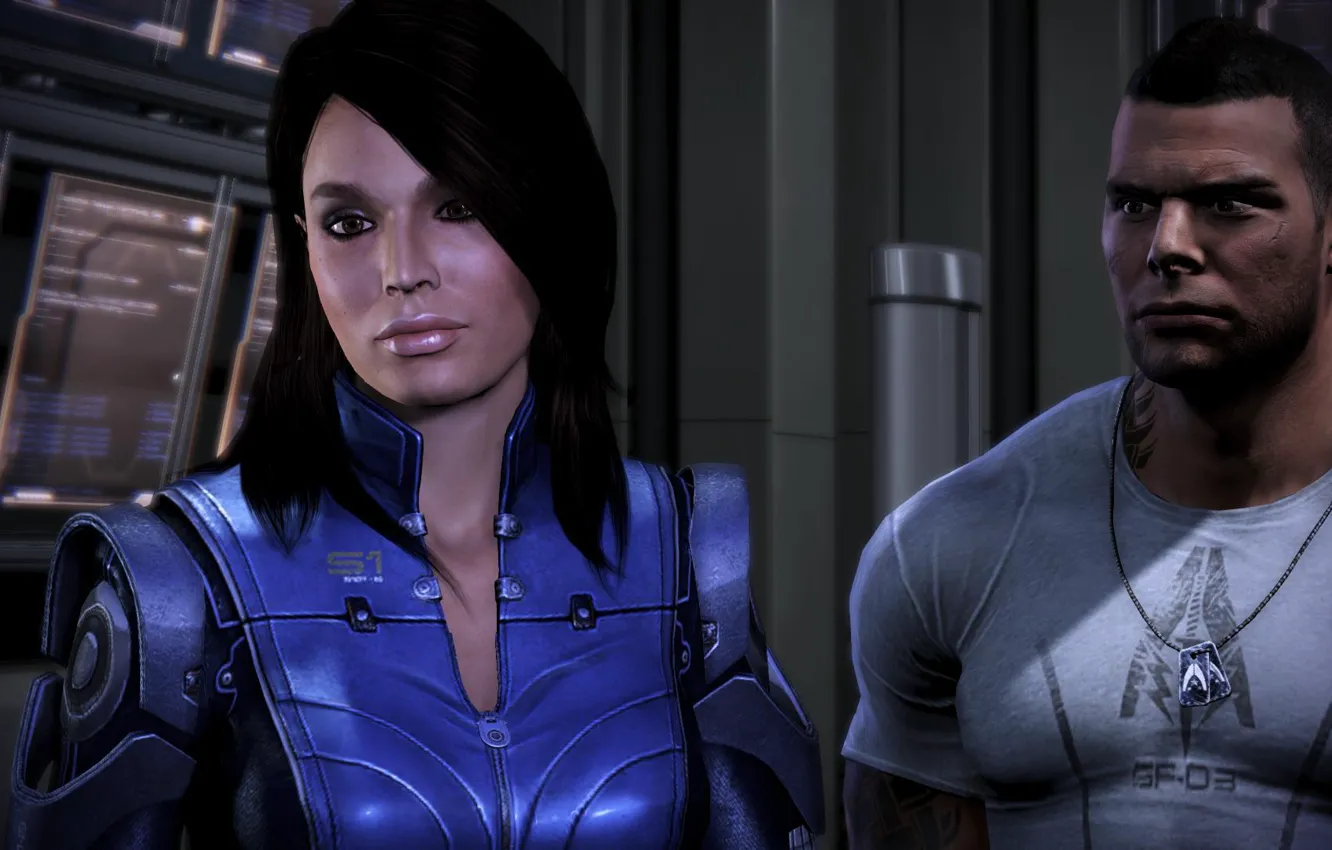 Photo wallpaper James, mass effect, mass effect, Ashley Williams