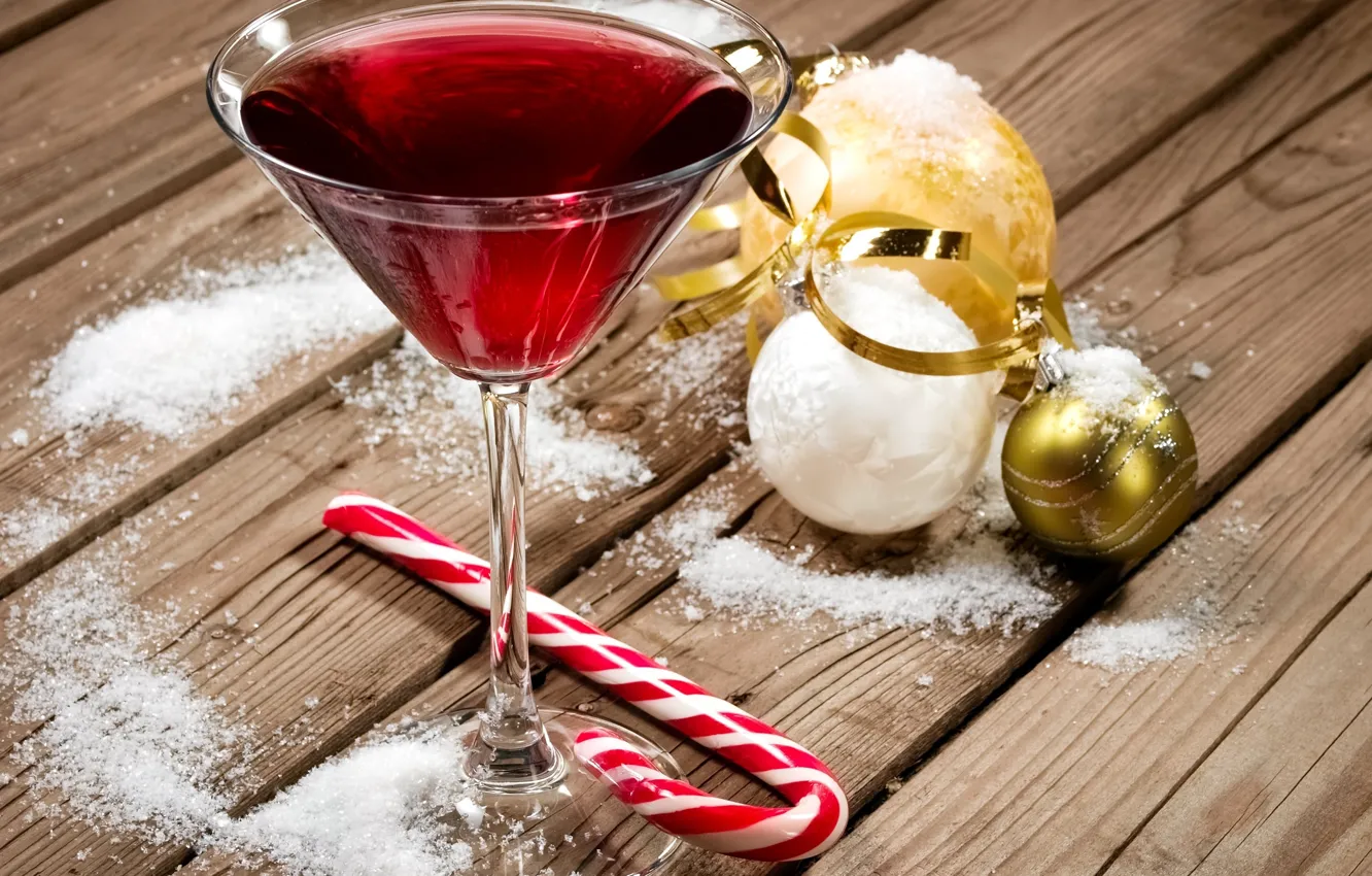 Photo wallpaper wine, Christmas, New year, drink, Christmas decorations, decor