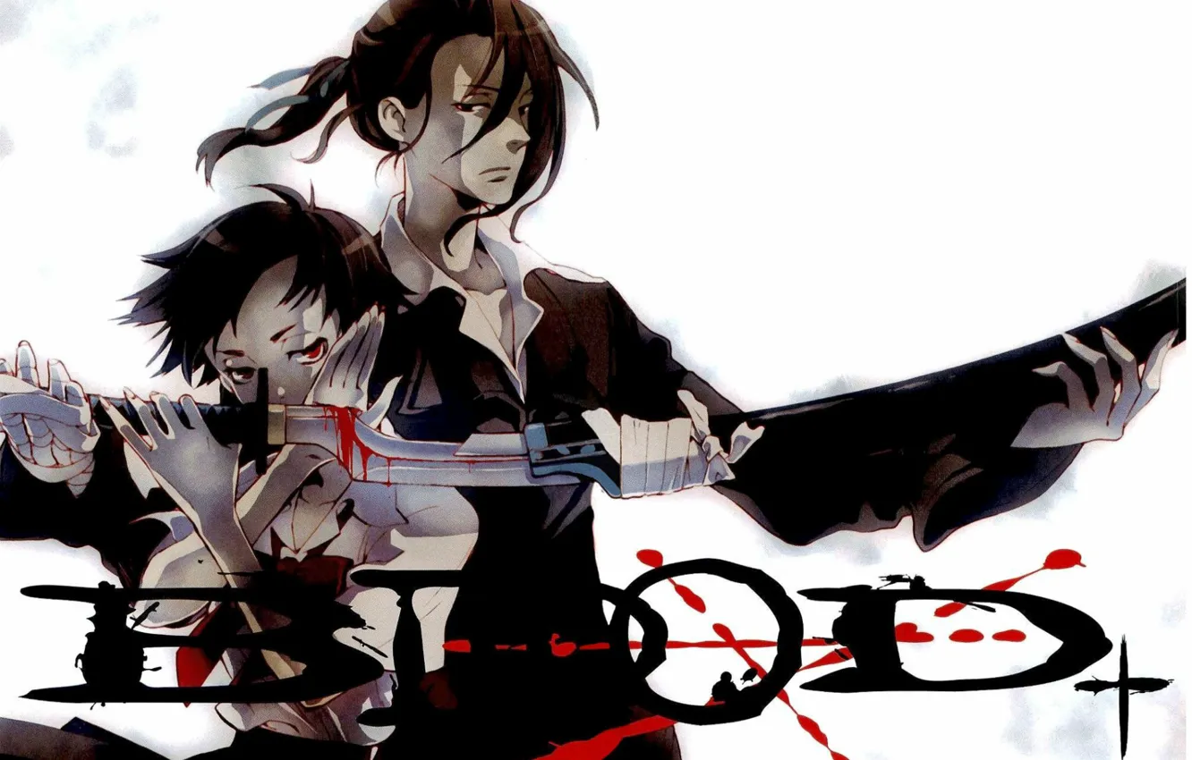 Photo wallpaper sword, hatred, Blood+, blood, evil eye, Hagi, Saya Otonashi