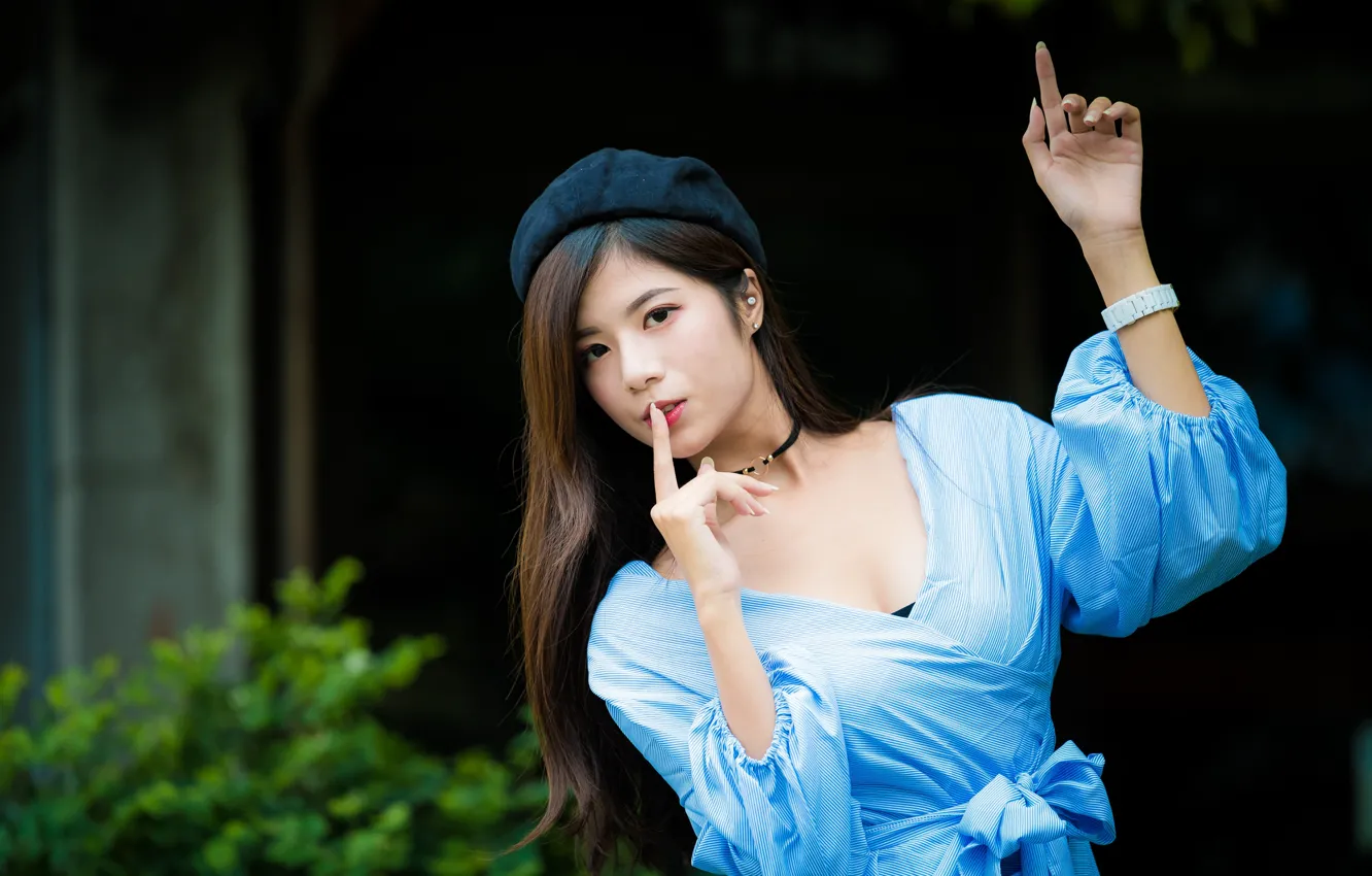 Photo wallpaper girl, Asian, cutie