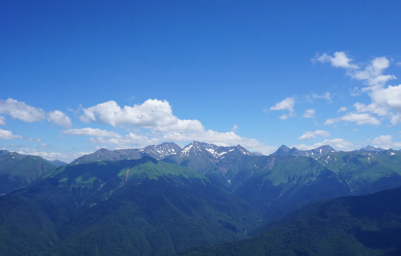 Photo wallpaper mountains, nature, The Caucasus, mountains edge
