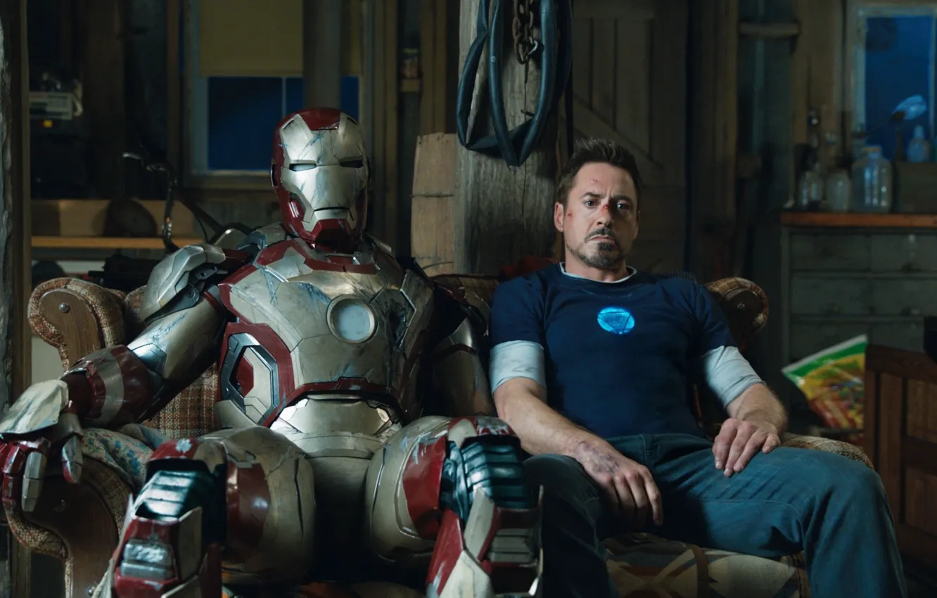 Photo wallpaper iron man, Iron Man, Junior, Robert Downey Jr., Robert Downey