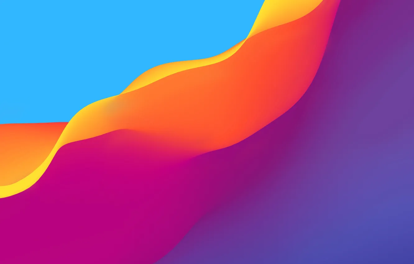 Photo wallpaper wave, color, line, background