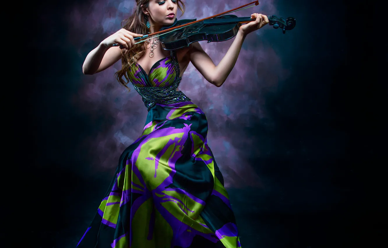 Photo wallpaper girl, violin, the game, The Violinist