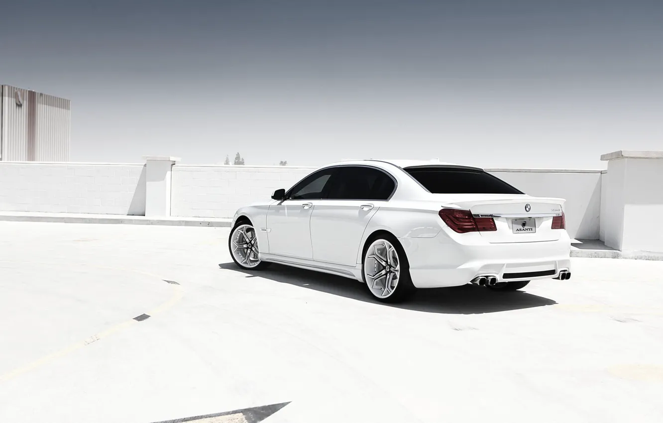 Photo wallpaper white, the sky, wall, Boomer, BMW 750Li