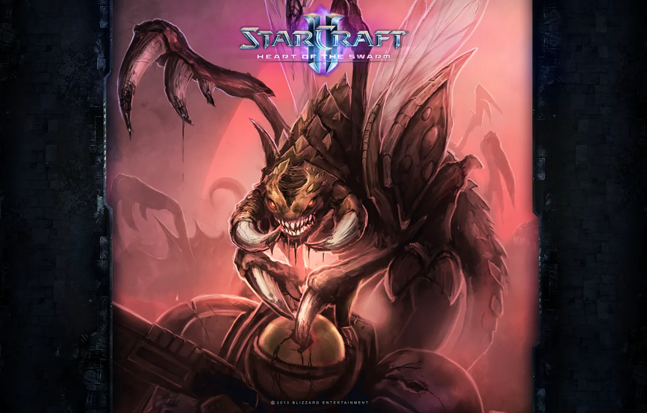 Photo wallpaper StarCraft 2, Zerg, Heart of the Swarm, Zergling