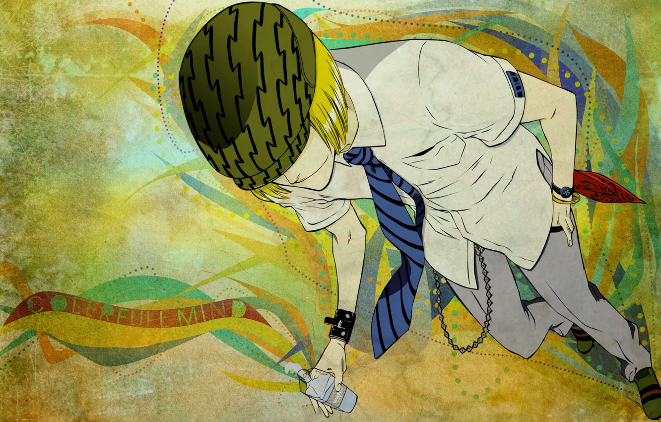 Photo wallpaper water, bottle, anime, tie, guy, Bleach, Bleach, art