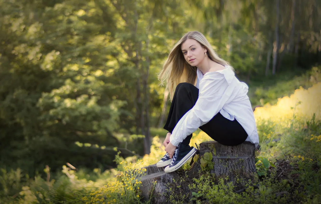 Photo wallpaper blonde, Maciej Werbliński, Dominica, nature