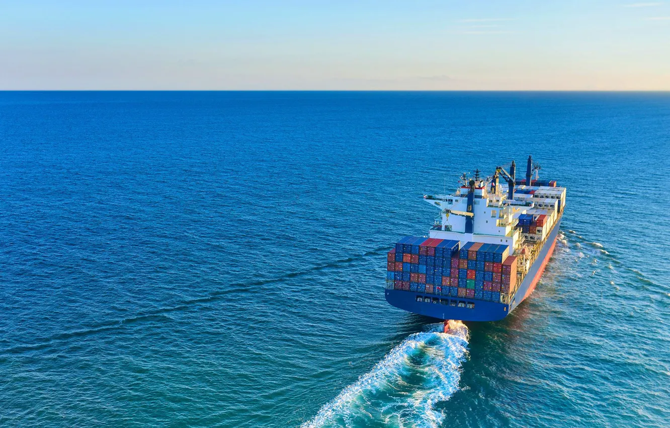 Photo wallpaper the ocean, ship, a container ship, a cargo ship, Forwarding & Transport, Seacon Logistics, Forwarding …