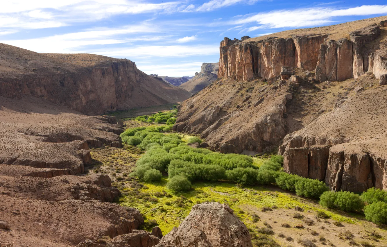 Photo wallpaper Argentina, Argentina, Santa Cruz, Santa Cruz, Pinturas River Canyon, Pinturas River Canyon