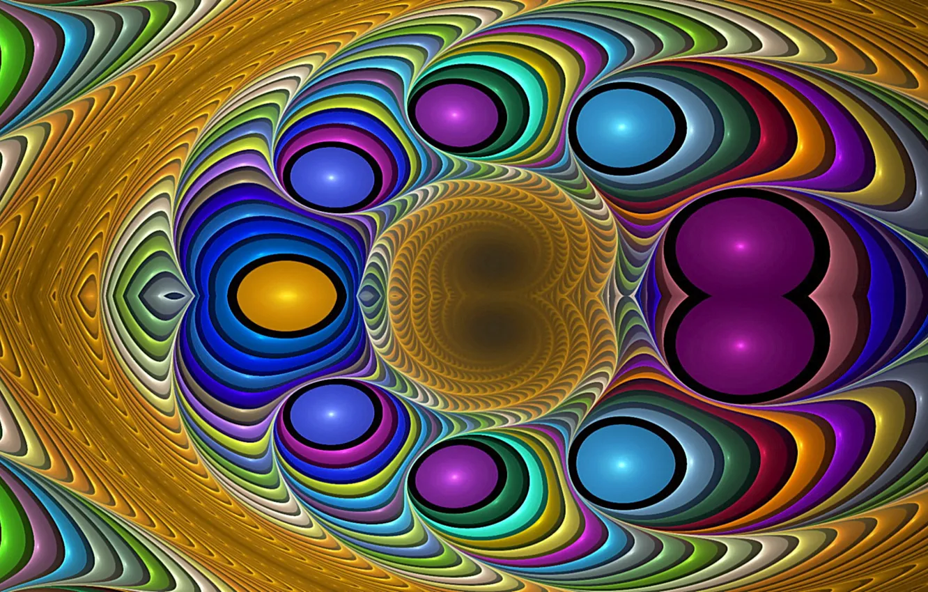 Photo wallpaper spiral, figure, backlight