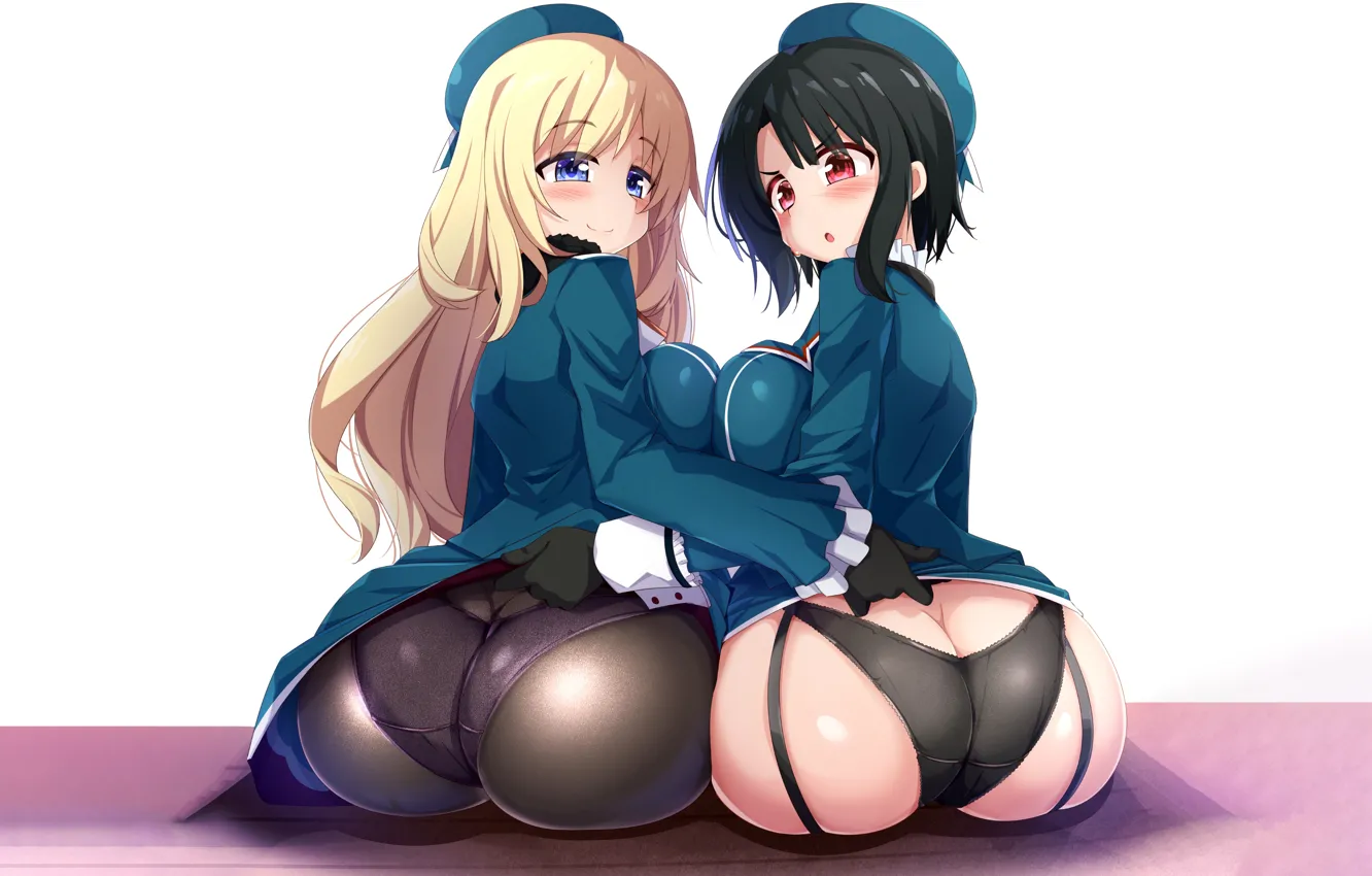 Photo wallpaper sexy, lingerie, ass, panties, long hair, dress, girls, boobs