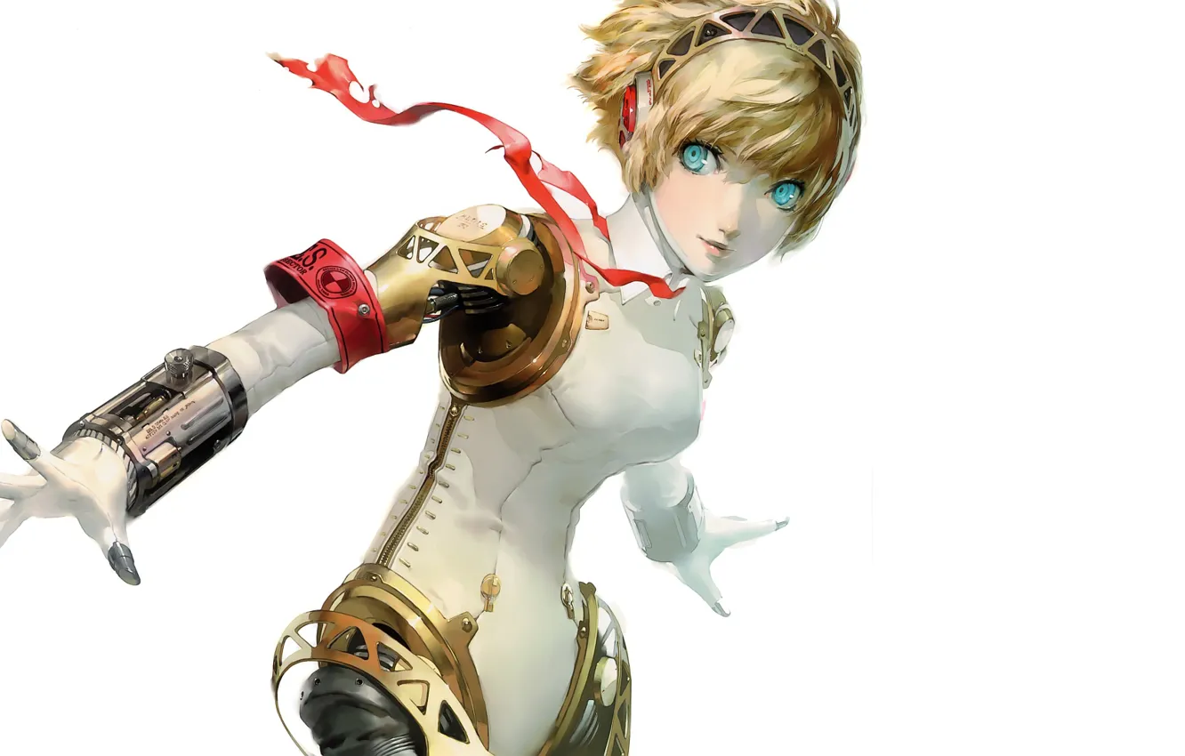 Photo wallpaper girl, the game, anime, art, blonde, cyborg, Persona, person