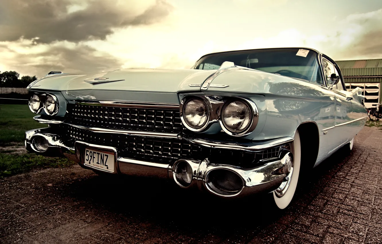 Photo wallpaper Machine, heavenly colors, cadillac eldorado 1959